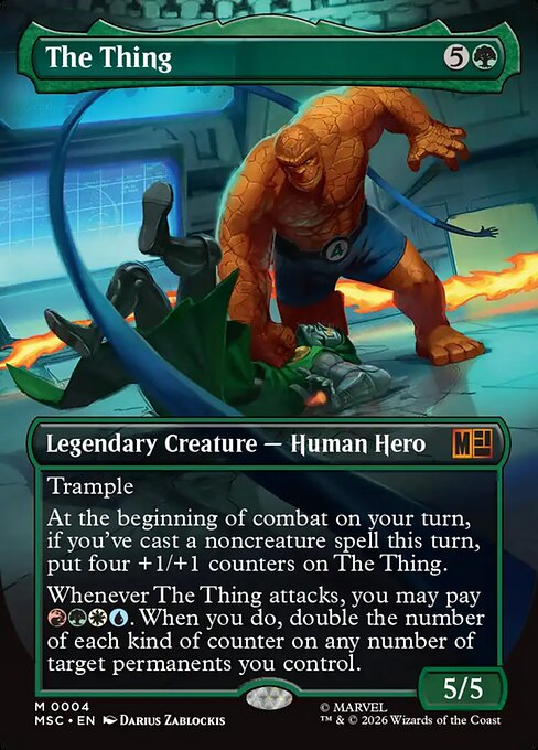 The Thing, a card from Magic: The Gathering: Marvel Super Heroes Commander