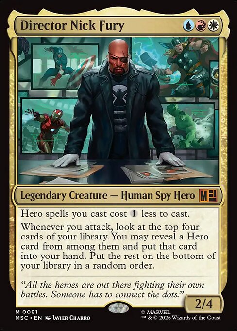 Director Nick Fury, a card from Magic: The Gathering: Marvel Super Heroes Commander