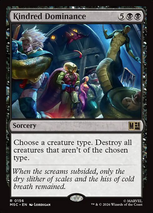 Kindred Dominance, a card from Magic: The Gathering: Marvel Super Heroes Commander