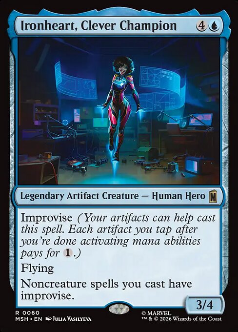 Ironheart, Clever Champion, a Rare card from Magic: The Gathering: Marvel Super Heroes