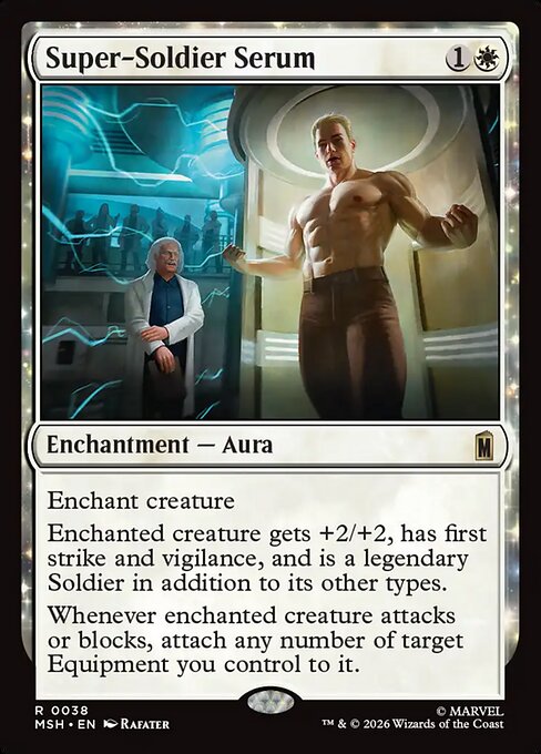 Super-Soldier Serum, a Rare card from Magic: The Gathering: Marvel Super Heroes