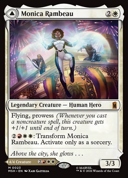 Monica Rambeau // Photon, Living Light, a Mythic card from Magic: The Gathering: Marvel Super Heroes