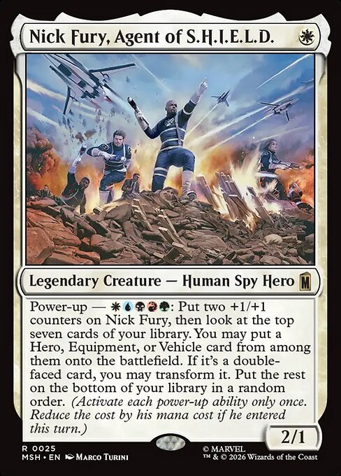 Nick Fury, Agent of S.H.I.E.L.D., a Rare card from Magic: The Gathering: Marvel Super Heroes
