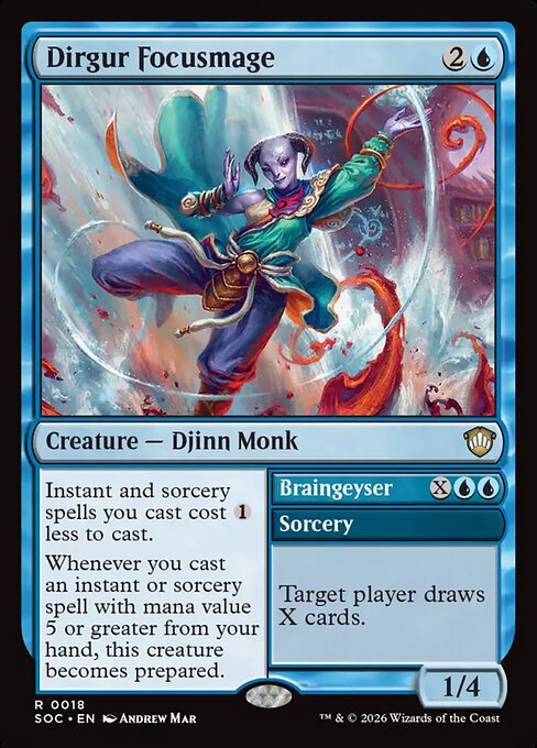 Dirgur Focusmage // Braingeyser, a Rare card from Magic: The Gathering: Secrets of Strixhaven Commander