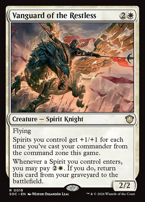 Vanguard of the Restless, a Rare card from Magic: The Gathering: Secrets of Strixhaven Commander
