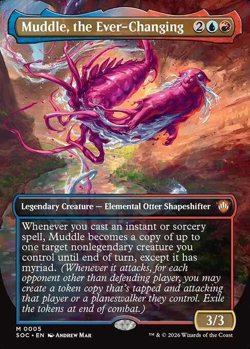 Muddle, the Ever-Changing, a Mythic card from Magic: The Gathering: Secrets of Strixhaven Commander