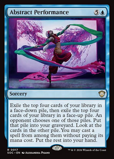 Abstract Performance, a Rare card from Magic: The Gathering: Secrets of Strixhaven Commander