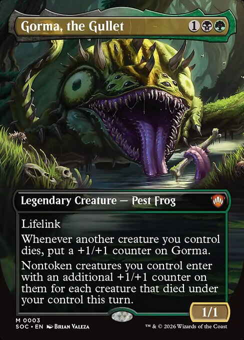 Gorma, the Gullet, a Mythic card from Magic: The Gathering: Secrets of Strixhaven Commander