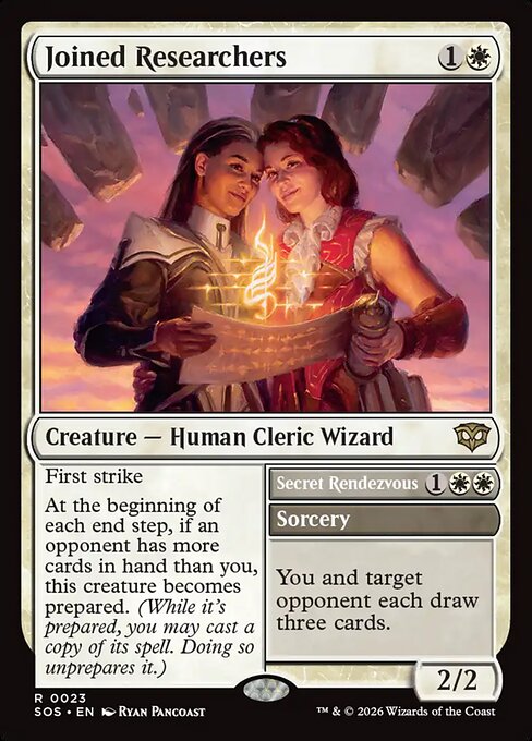 Joined Researchers // Secret Rendezvous, a Rare card from Magic: The Gathering: Secrets of Strixhaven