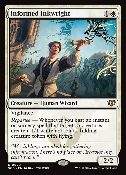 Informed Inkwright, a Rare card from Magic: The Gathering: Secrets of Strixhaven