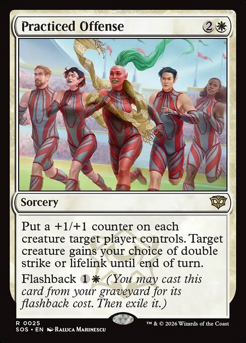 Practiced Offense, a Rare card from Magic: The Gathering: Secrets of Strixhaven