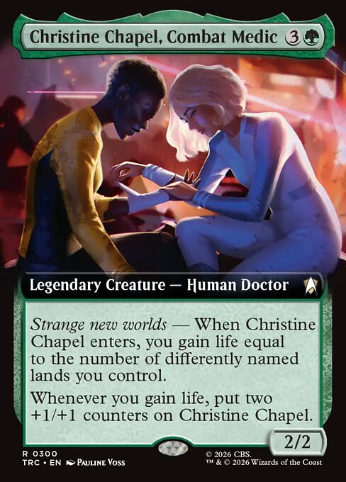 Christine Chapel, Combat Medic, a Rare, legendary card from Magic: The Gathering: Star Trek Commander