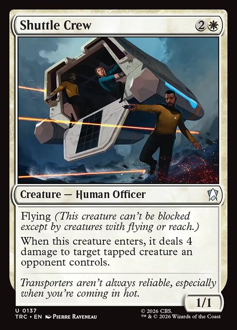Shuttle Crew, an Uncommon card from Magic: The Gathering: Star Trek Commander