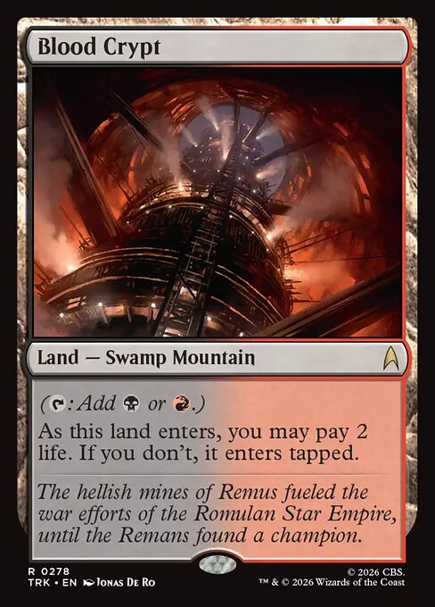Blood Crypt, a Rare card from Magic: The Gathering: Star Trek