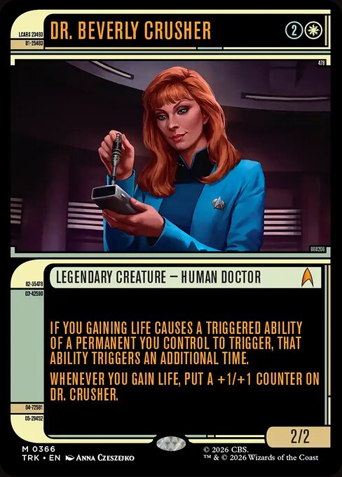 Dr. Beverly Crusher, a Mythic card from Magic: The Gathering: Star Trek