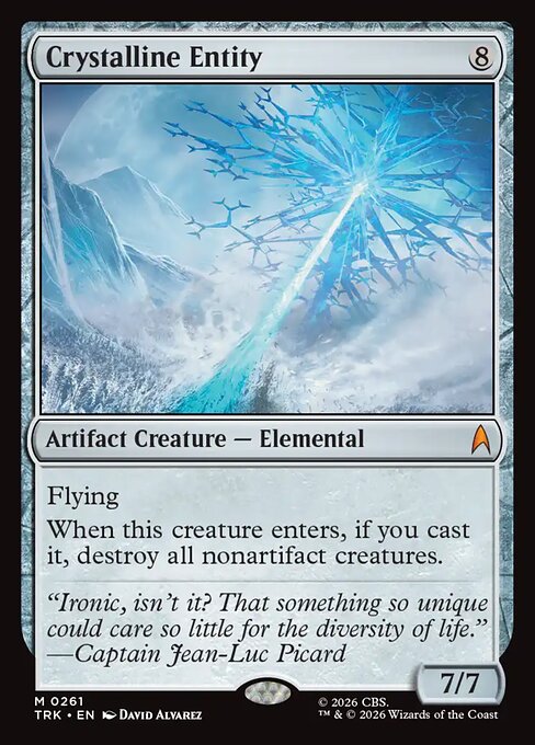 Crystalline Entity, a Mythic card from Magic: The Gathering: Star Trek
