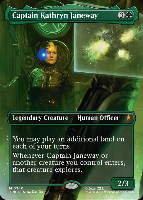 Captain Kathryn Janeway, a Mythic card from Magic: The Gathering: Star Trek