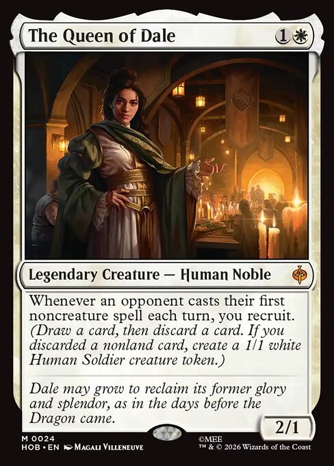 The Queen of Dale, a Mythic card from Magic: The Gathering: The Hobbit