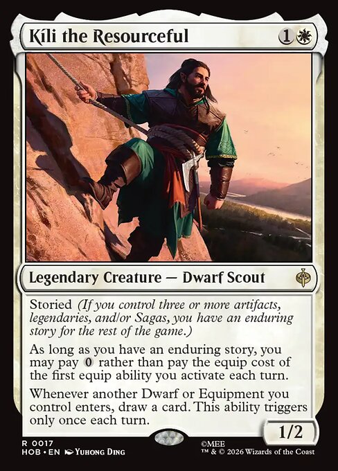 Kíli the Resourceful, a Rare card from Magic: The Gathering: The Hobbit
