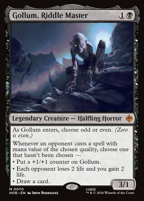 Gollum, Riddle Master, a Mythic card from Magic: The Gathering: The Hobbit
