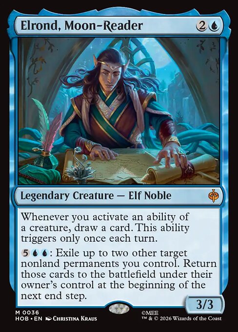 Elrond, Moon-Reader, a Mythic card from Magic: The Gathering: The Hobbit