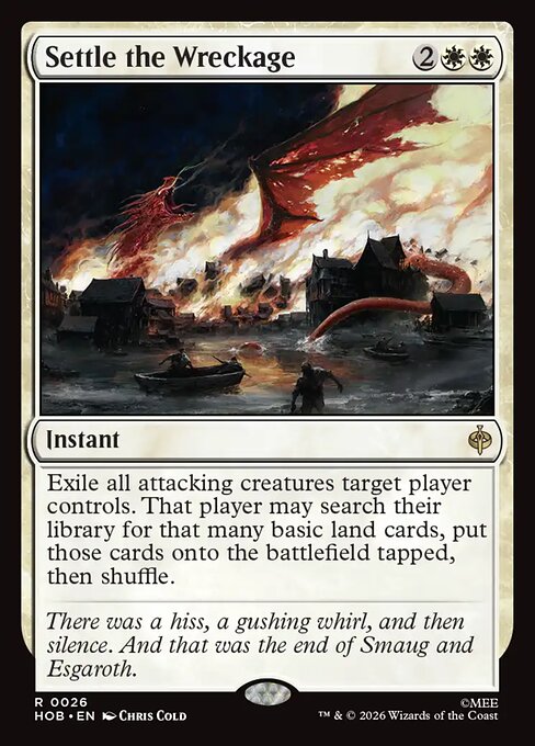 Settle the Wreckage, a Rare card from Magic: The Gathering: The Hobbit