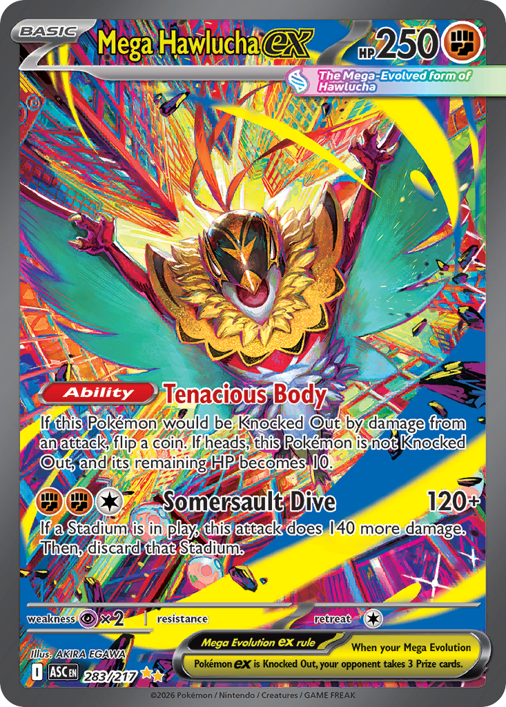 Mega Hawlucha ex, a card from Pokemon TCG: Ascended Heroes