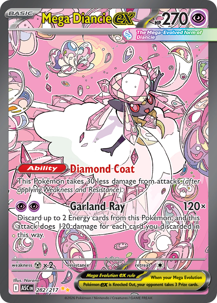 Mega Diancie ex, a card from Pokemon TCG: Ascended Heroes