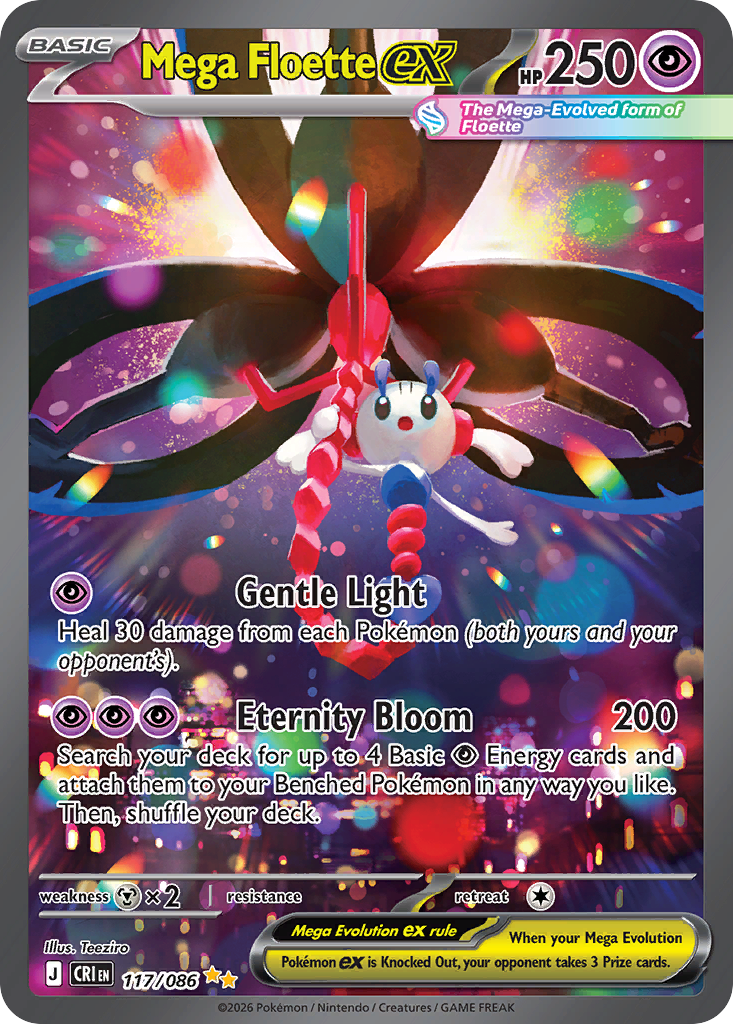 Mega Floette ex, a Special Illustration Rare card from Pokemon TCG: Chaos Rising