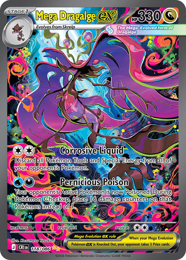 Mega Dragalge ex, a Special Illustration Rare card from Pokemon TCG: Chaos Rising