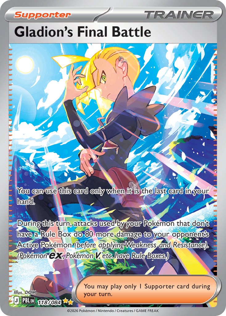 Gladion's Final Battle, a card from Pokemon TCG: Pitch Black