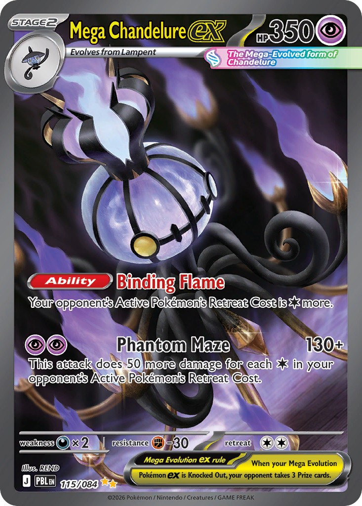 Mega Chandelure ex, a card from Pokemon TCG: Pitch Black