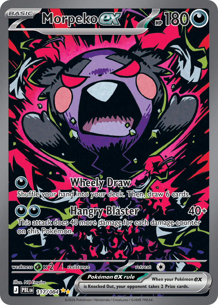 Morpeko ex, a card from Pokemon TCG: Pitch Black